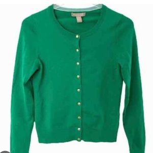 J Crew Green Cardigan